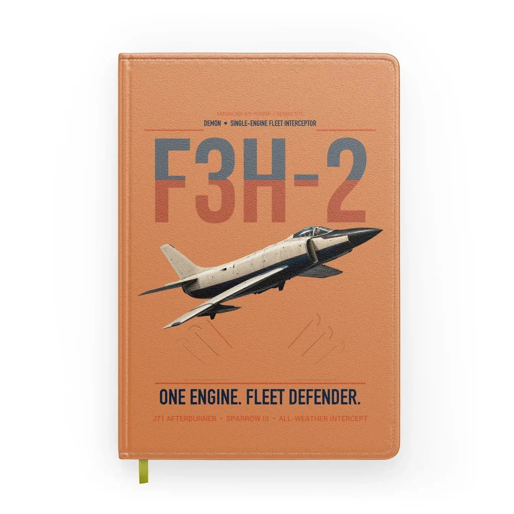 F3H-2 Demon design on orange notebook