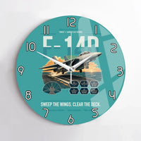 Thumbnail for F-14D Tomcat design on turquoise no frame wall clock
