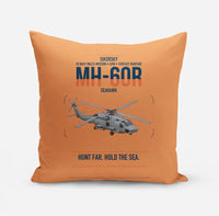 Thumbnail for Sikorsky MH-60R Seahawk design on orange pillow