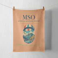 Thumbnail for Missoula Montana Airport (MSO) design on orange towel