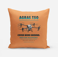 Thumbnail for DJI Agras T50 design on orange pillow