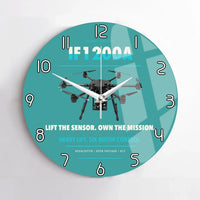 Thumbnail for Inspired Flight IF1200A design on turquoise no frame wall clock