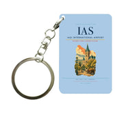 Thumbnail for Iași International Airport (IAS) design on light blue key chain