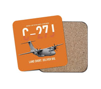 Thumbnail for C-27J Spartan design on orange 1 piece coaster