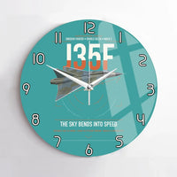 Thumbnail for Saab J 35F Draken design on turquoise no frame wall clock