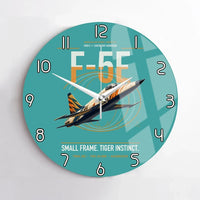Thumbnail for F-5E Tiger II design on turquoise no frame wall clock