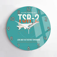 Thumbnail for BAC TSR-2 design on turquoise no frame wall clock