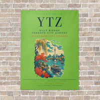Thumbnail for Billy Bishop Toronto City Airport YTZ vertical canvas print - no frame - light green background