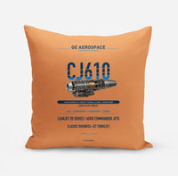 Thumbnail for CJ610 design on orange pillow
