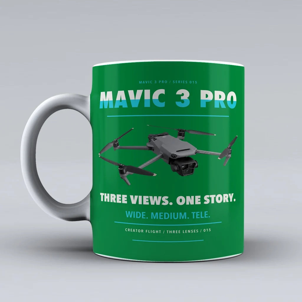 Mavic 3 Pro Mug design on green dji