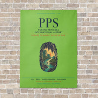 Thumbnail for Puerto Princesa International Airport PPS vertical canvas print - no frame - light green background