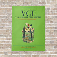 Thumbnail for Venice Marco Polo Airport VCE vertical canvas print - no frame - light green background