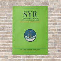 Thumbnail for Syracuse Hancock International Airport SYR vertical canvas print - no frame - light green background