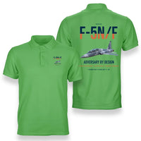 Thumbnail for F-5N F Adversary design on light green double-side polo t-shirt, double-side print