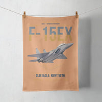 Thumbnail for F-15EX Eagle II design on orange towel