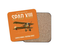 Thumbnail for SPAD XIII design on orange 1 piece coaster