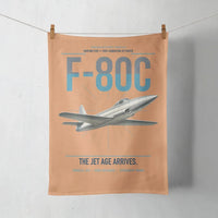 Thumbnail for F-80C Shooting Star design on orange towel
