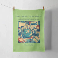 Thumbnail for VINTAGE G4292 - The Great Circle Proof - Designed Towels design on lightgreen