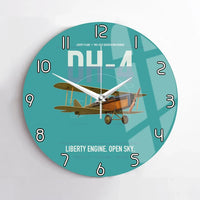 Thumbnail for Airco DH-4 Liberty Plane design on turquoise no frame wall clock