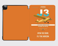 Thumbnail for Piper J-3 Cub design on orange ipad tablet case