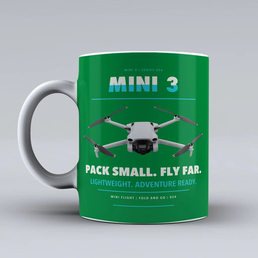 Mini 3 Mug design on green dji