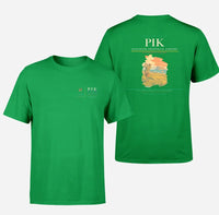 Thumbnail for Glasgow Prestwick Airport (PIK) design printed on green double-side t-shirt