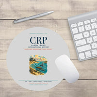 Thumbnail for Corpus Christi International Airport (CRP) design on light gray round mouse pad