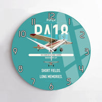 Thumbnail for Piper PA-18 Super Cub design on turquoise no frame wall clock