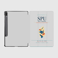 Thumbnail for Split Airport (SPU) design on light gray samsung tablet tablet case