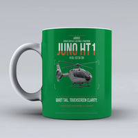 Thumbnail for Airbus H135 Juno HT1 design on green ceramic mug, double-side print