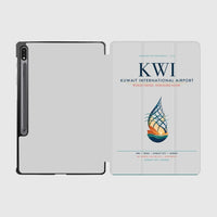 Thumbnail for Kuwait International Airport (KWI) design on light gray samsung tablet tablet case