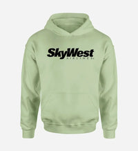 Thumbnail for Skywest Airlines logo printed on light green hoodie