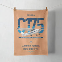 Thumbnail for Cessna 175 Skylark design on orange towel