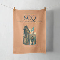 Thumbnail for Santiago de Compostela Airport (SCQ) design on orange towel
