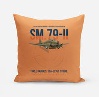 Thumbnail for Savoia-Marchetti SM.79-II Sparviero design on orange pillow