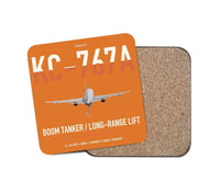 Thumbnail for Boeing KC-767A design on orange 1 piece coaster