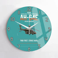 Thumbnail for Boeing AH-64E Apache Guardian design on turquoise no frame wall clock