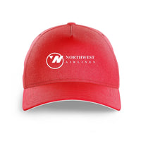Thumbnail for Northwest Airlines (OLD) logo printed on red cap