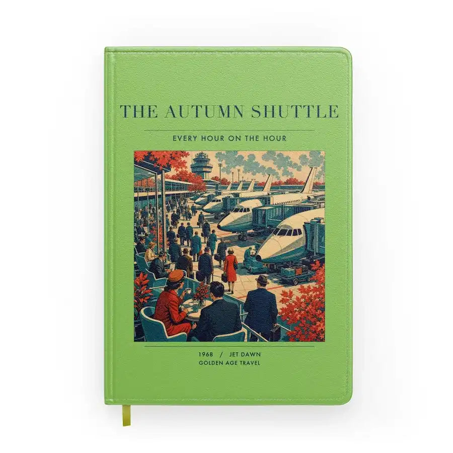 VINTAGE G4120 - The Autumn Shuttle - Designed Notebooks design on lightgreen