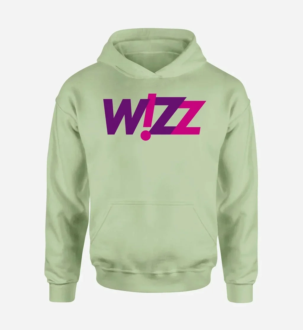 Wizz Airlines logo on light green single side hoodie