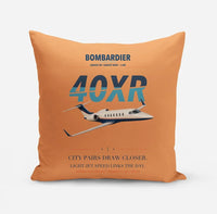 Thumbnail for Bombardier Learjet 40XR design on orange pillow