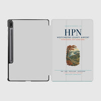Thumbnail for Westchester County Airport (HPN) design on light gray samsung tablet tablet case