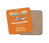 Thumbnail for Piper PA-44-180 Seminole design on orange 1 piece coaster
