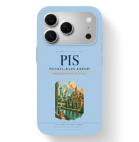 Thumbnail for Poitiers Airport (PIS) design on light blue iPhone 17 Pro MagSafe case