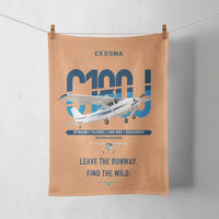 Thumbnail for Cessna 180J Skywagon design on orange towel