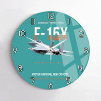 Thumbnail for F-15X Advanced Eagle Proposal Proven Airframe New Capacity design on turquoise no frame wall clock