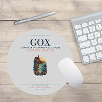 Thumbnail for Manohar International Airport Mopa (GOX) design on light gray round mouse pad