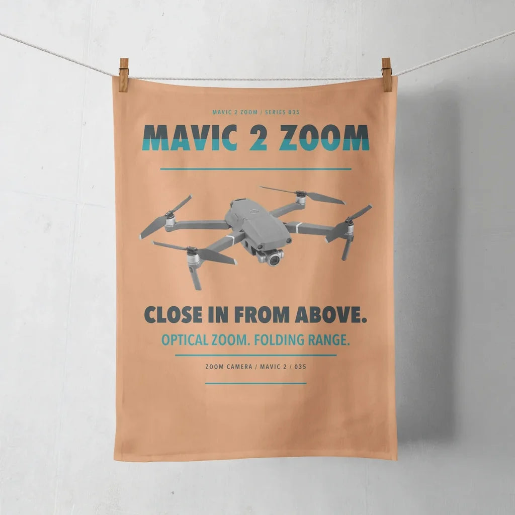 DJI Mavic 2 Zoom design on orange towel