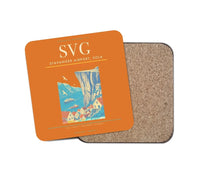 Thumbnail for Stavanger Airport, Sola (SVG) design on orange 1 piece coaster