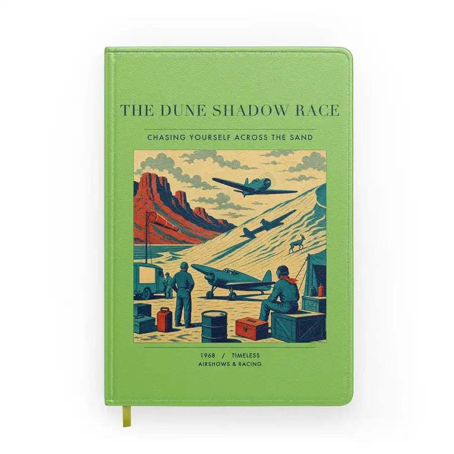 VINTAGE G4334 - The Dune Shadow Race - Designed Notebooks design on lightgreen